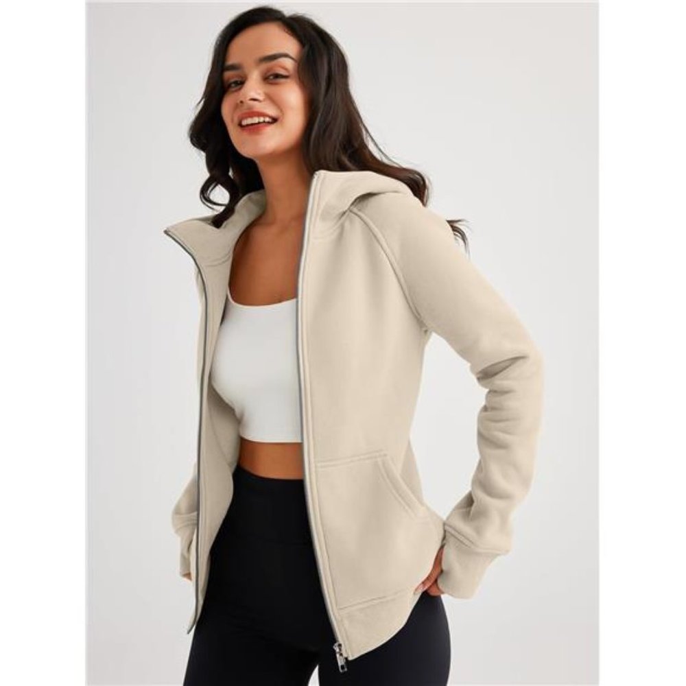 Queen Womens Zip Up Hoodies‎ Fleece Jackets Sweatshirts Fall Outfits Sweaters